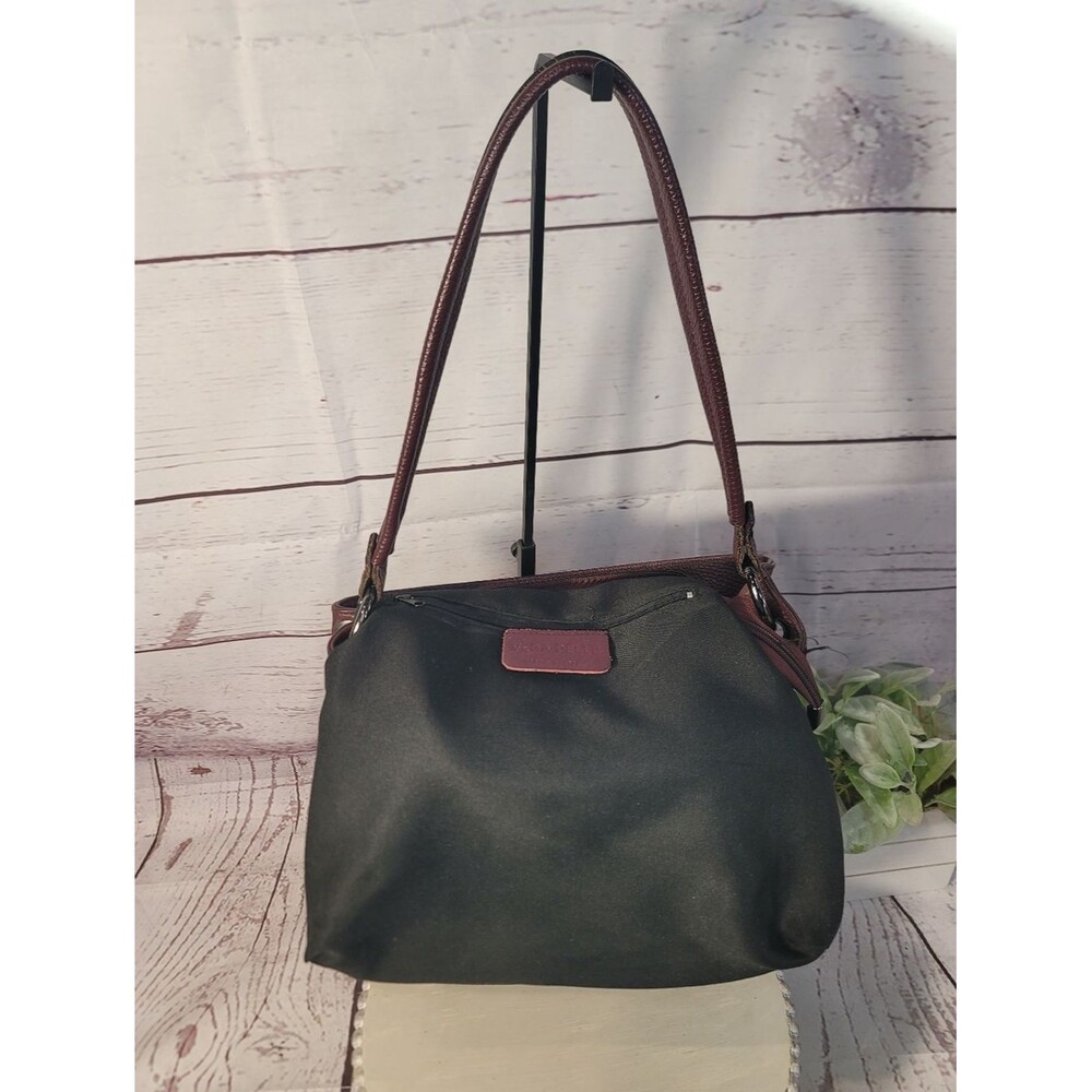 Vera Pelle Genuine Leather•Pebbled•Tassel Burgundy Shoulder Bag•Made In Italy - Picture 10 of 10